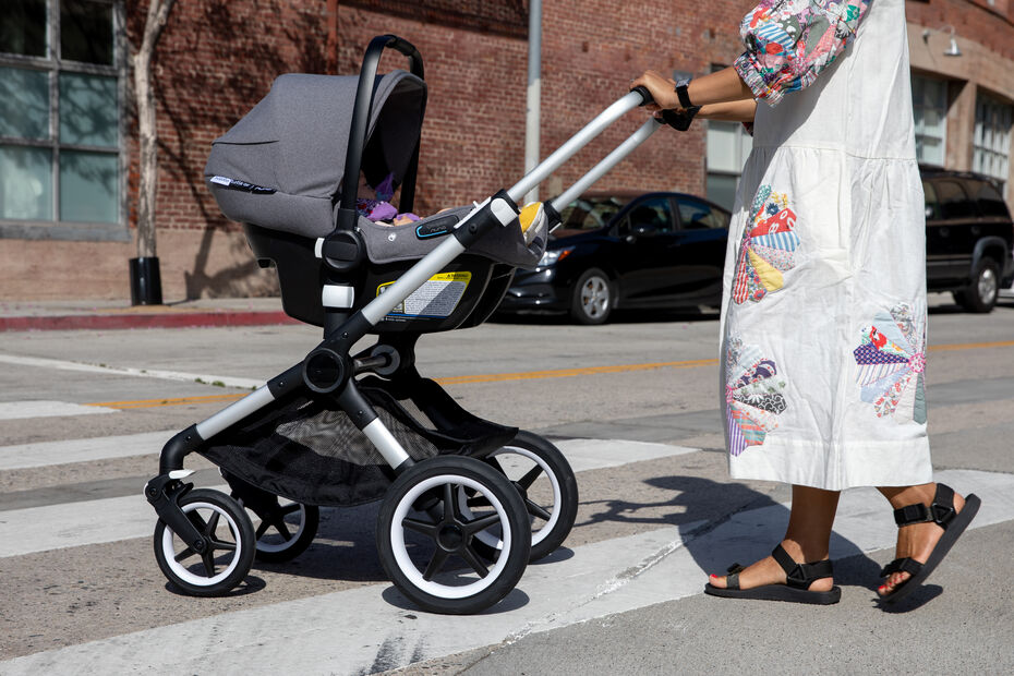 Woman with stroller