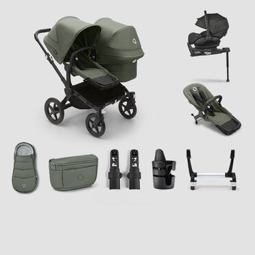 Bugaboo Donkey Duo ultimate bundle with stroller and accessories.