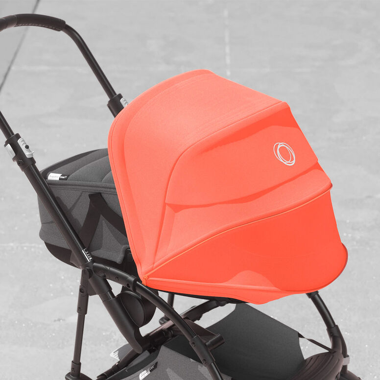 Capota Bugaboo Bee 5 Coral con ventanita de malla ventilada