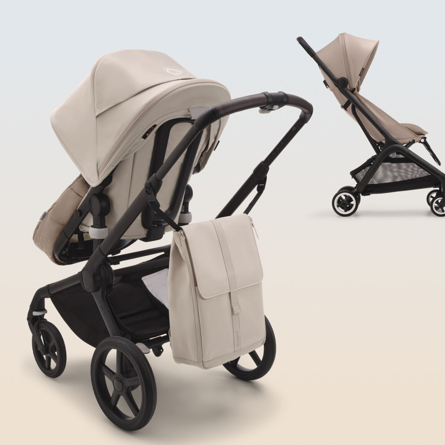 Bugaboo Fox 5, Butterfly and changing bag in taupe color