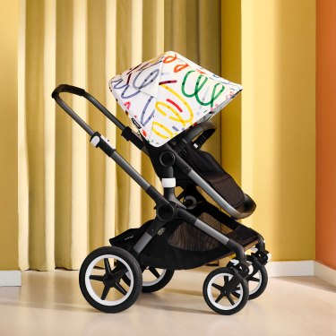 Carrito Bugaboo con estampado de capota en blanco 