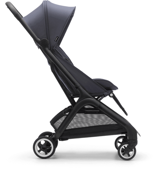 Side view of the unfolded Bugaboo Butterfly stroller.