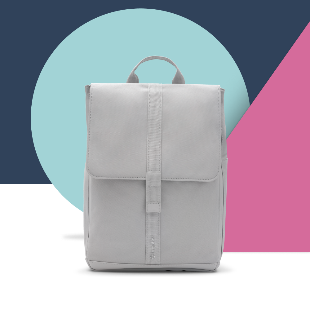 Mochila con cambiador Bugaboo en blanco.