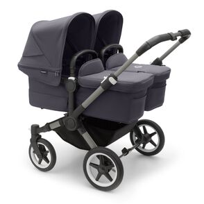 Carrito doble Bugaboo Donkey 5 Gemelar con capota en Negro Medianoche.