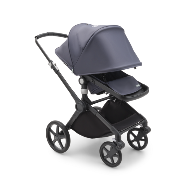 Bugaboo Fox Cub seat pram with sun canopy fully extended.