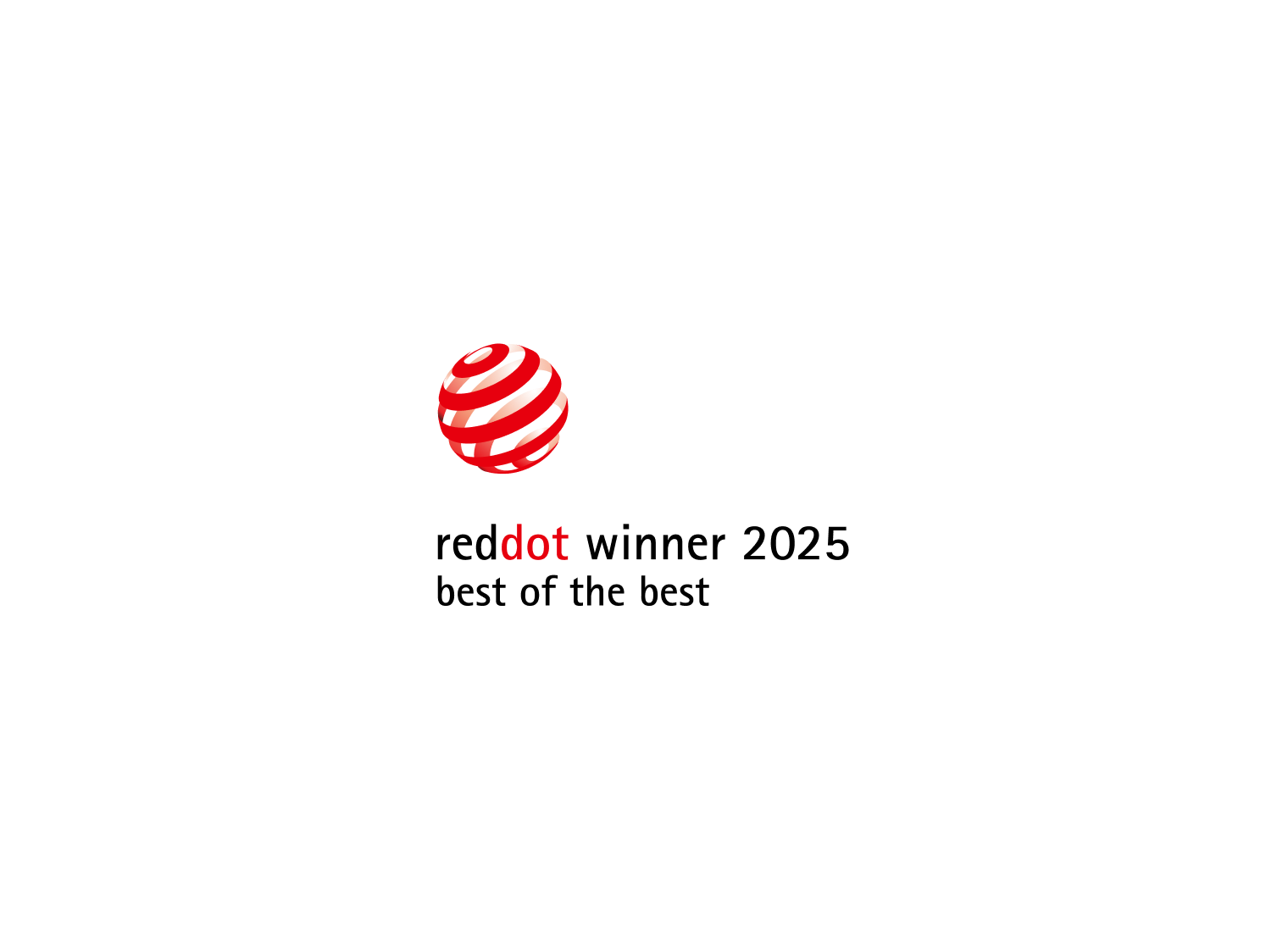 Logo du Red Dot Design Award. Le texte en dessous indique :