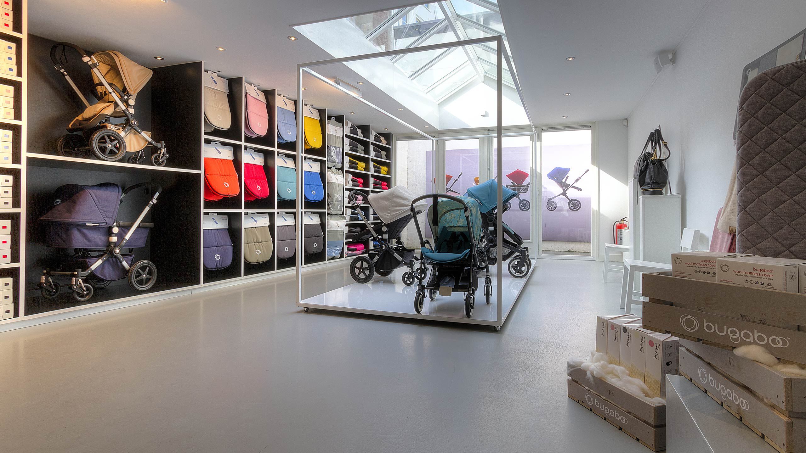 Interior of Bugaboo store in Amsterdam