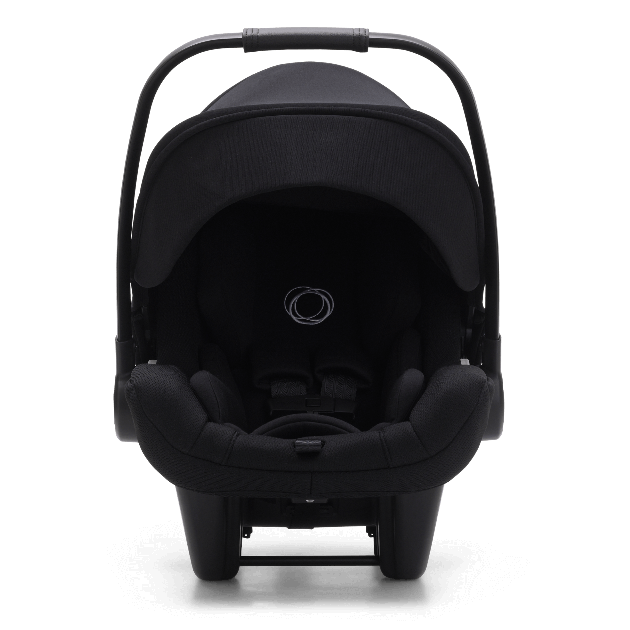 Vue de face du siège auto Bugaboo Turtle Air by Nuna en noir.