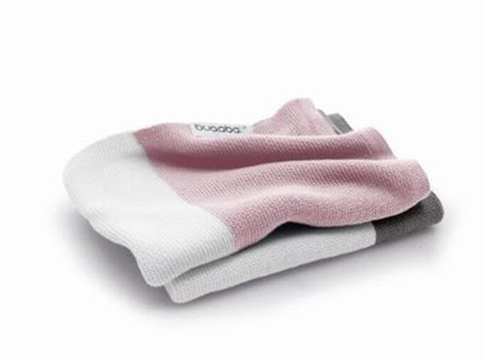 Bugaboo soft wool baby blankets in white, pink and grey