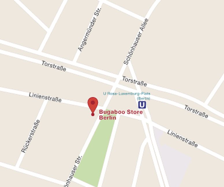 Map showing location of Bugaboo store in Amsterdam