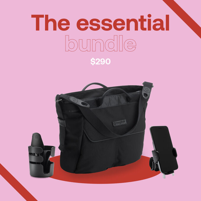 Bugaboo Essential accessories pack : changing bag, smartphone holder and cupholder 