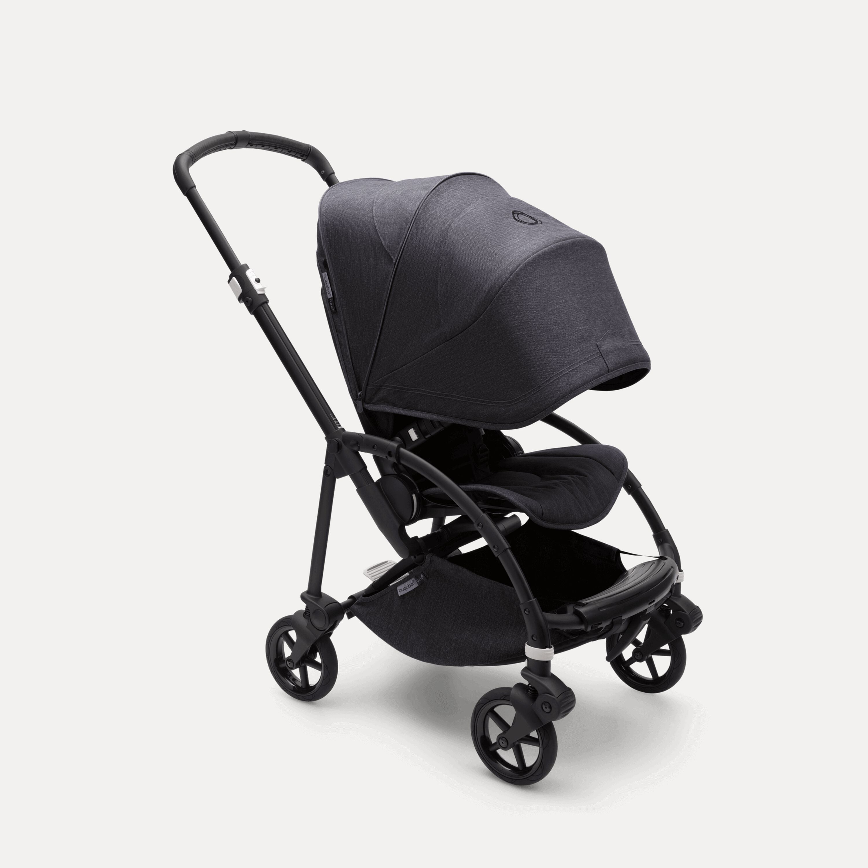 Bugaboo Bee 6 seat stroller mineral washed black sun canopy, mineral washed black fabrics, black base - Main Modal Image Slide 2 of 5