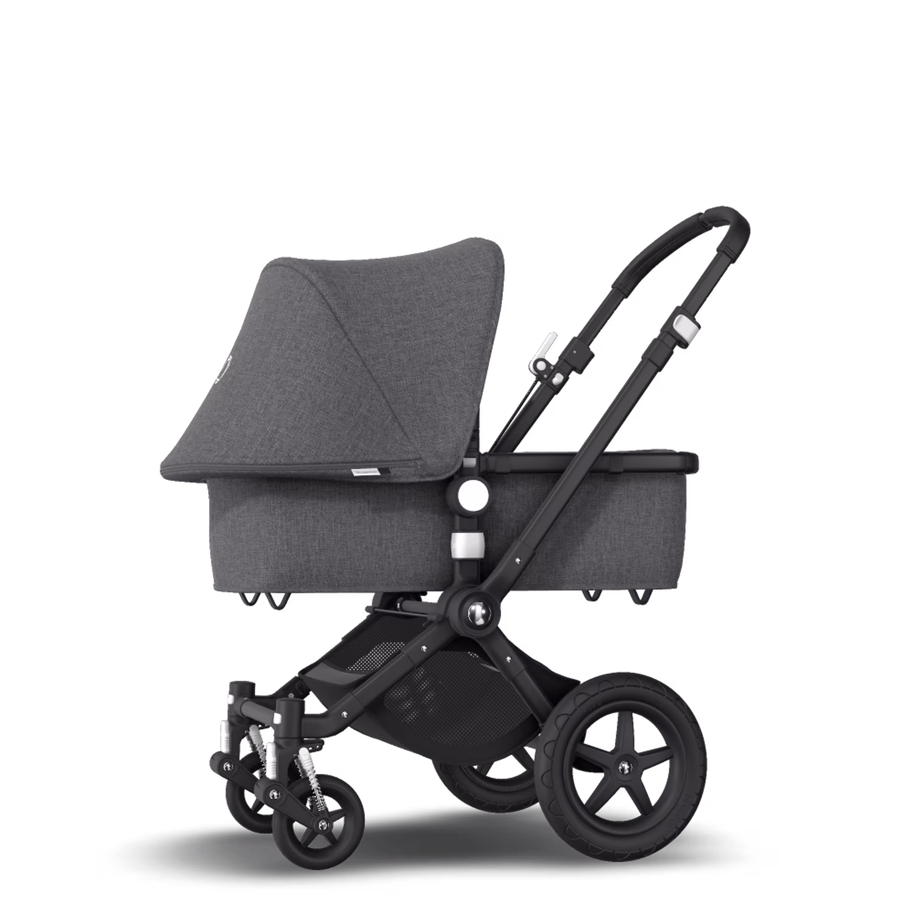 Bugaboo Cameleon 3 Plus seat and carrycot pushchair grey melange sun canopy, grey melange fabrics, black base - Main Modal Image Slide 7 of 8