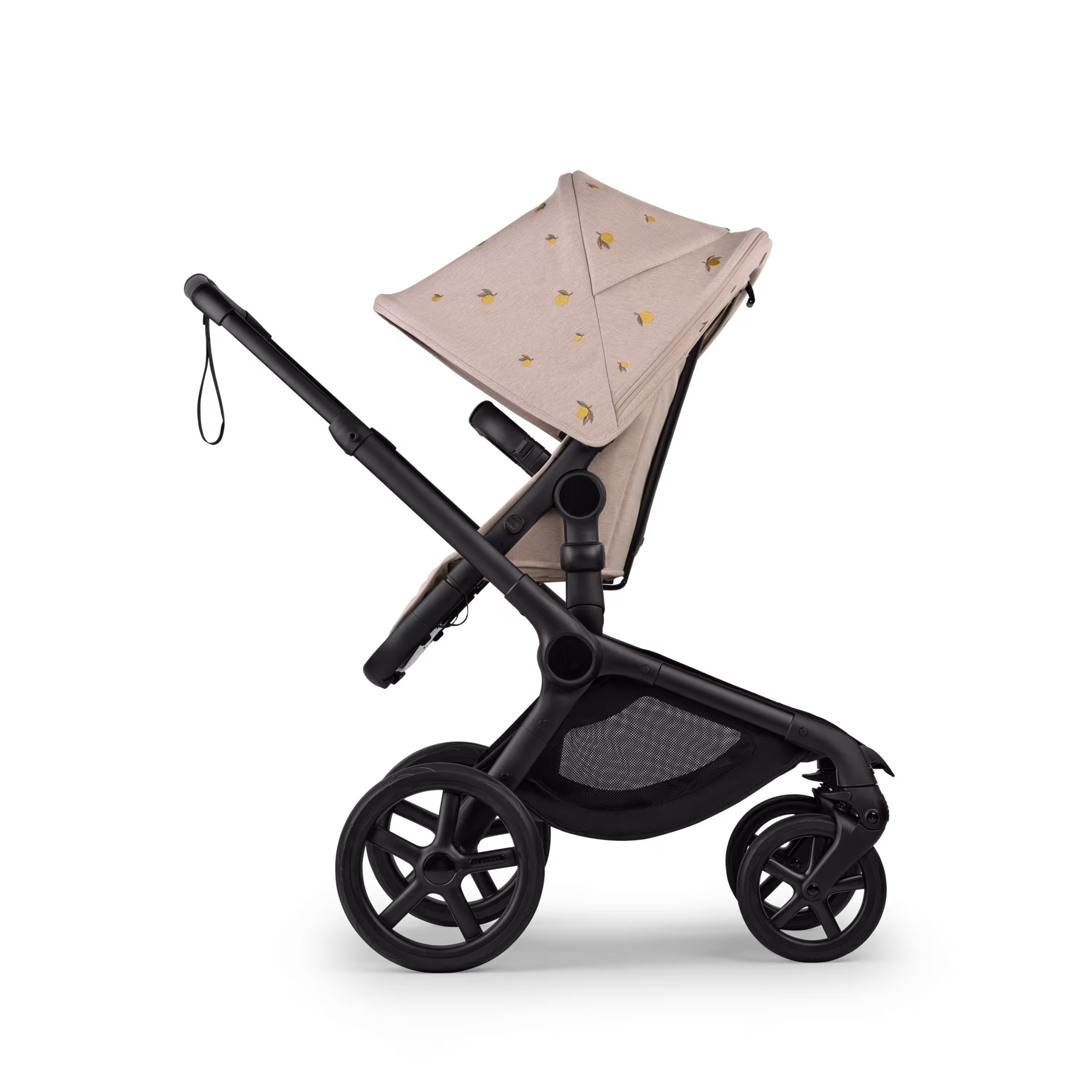 Bugaboo x Konges SlØjd limited edition Fox 5 Renew 2-in-1 stroller black base, desert taupe melange fabrics, desert taupe melange sun canopy - Main Modal Image Slide 3 van 12