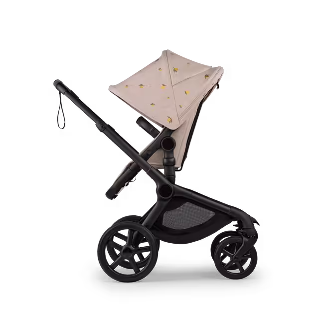 Bugaboo x Konges SlØjd limited edition Fox 5 Renew 2-in-1 stroller black base, desert taupe melange fabrics, desert taupe melange sun canopy - Main Image Slide 3 van 12