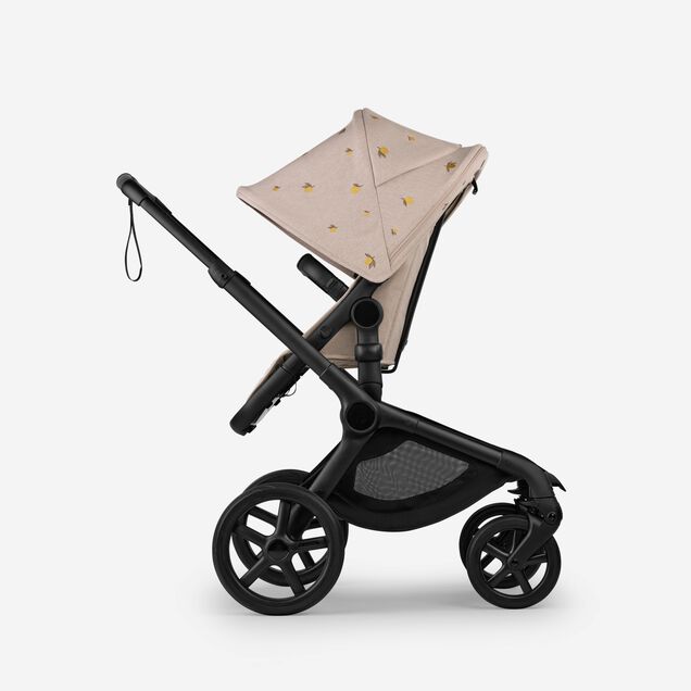 Bugaboo x Konges SlØjd limited edition Fox 5 Renew 2-in-1 stroller black base, desert taupe melange fabrics, desert taupe melange sun canopy - Main Image Slide 3 of 12