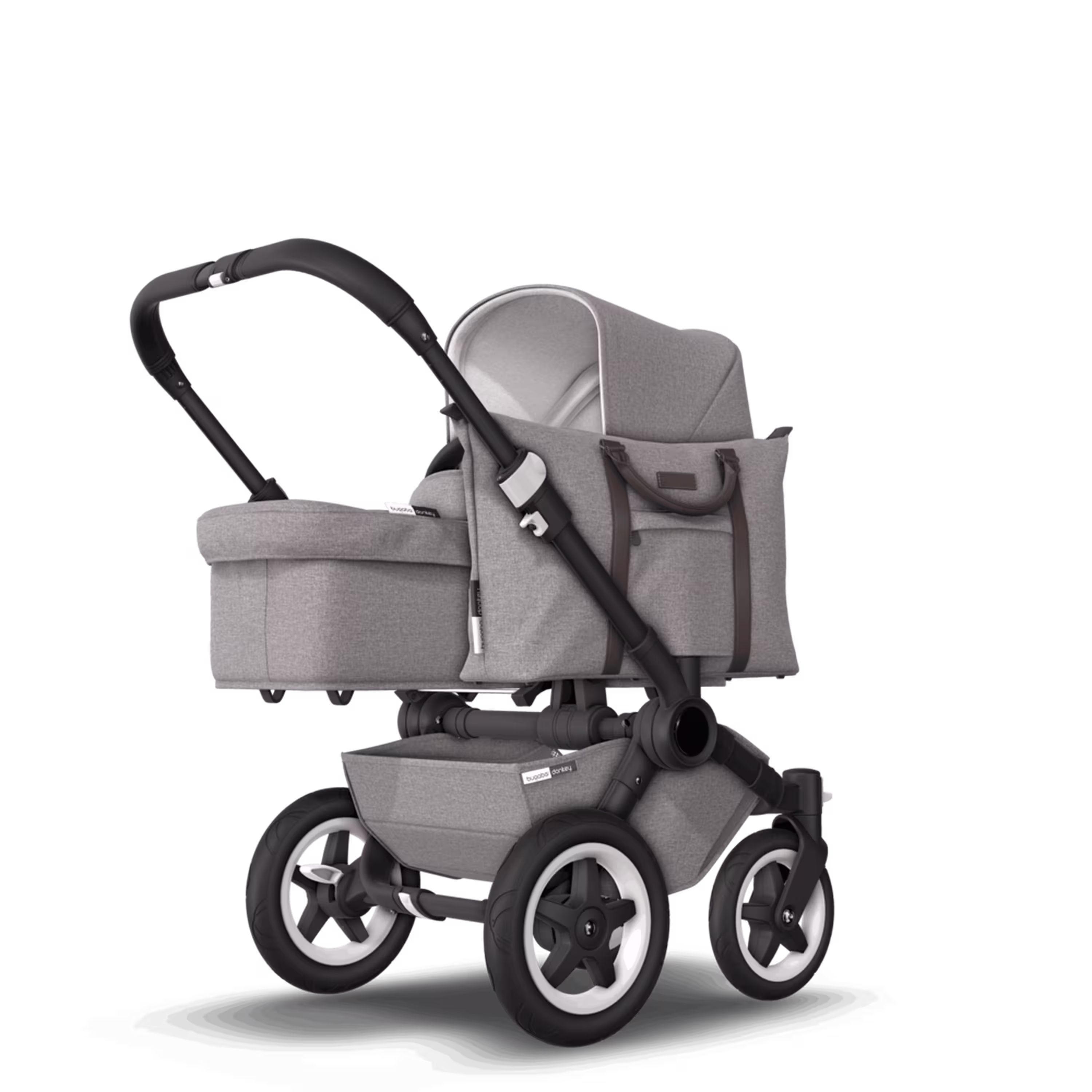 Refurbished Bugaboo Donkey2 Mono complete BLACK/MINERAL LIGHT GREY - Main Modal Image Slide 4 of 14