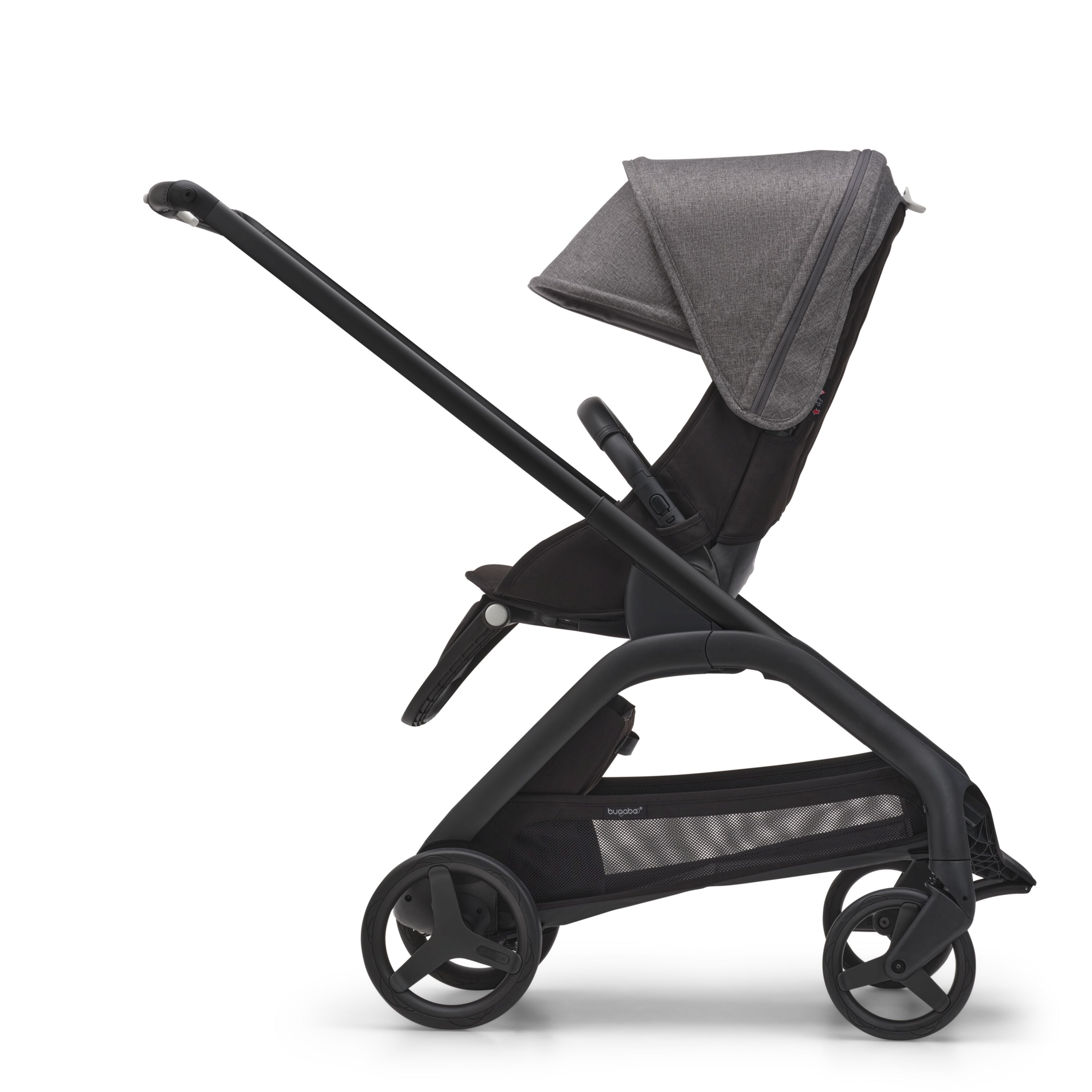 Bugaboo Dragonfly and seat stroller Grey mélange sun canopy