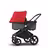 Bugaboo Fox 2 seat and bassinet stroller red sun canopy, grey melange fabrics, black base - Thumbnail Slide 2 of 10
