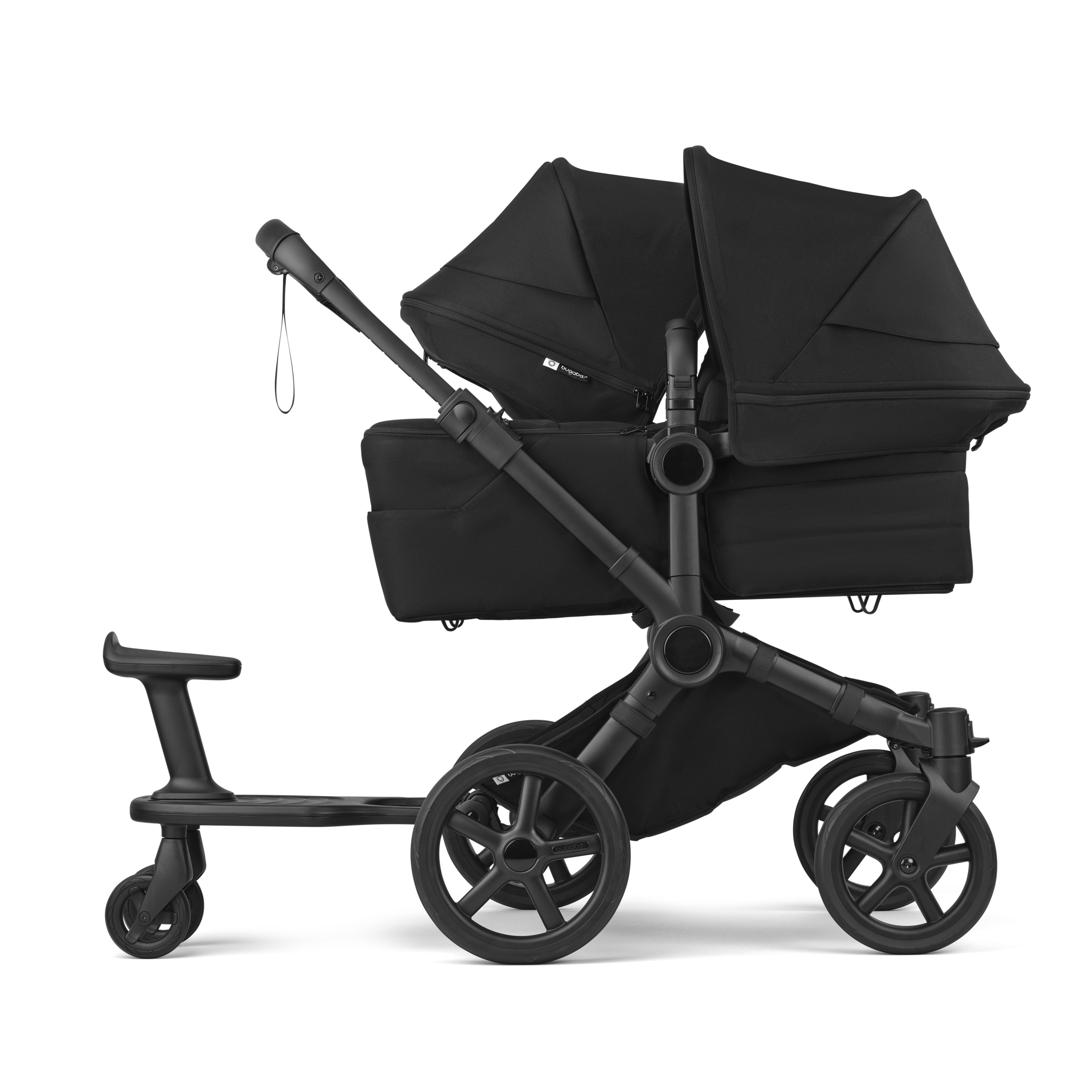Bugaboo Donkey 6 double stroller black base, heritage black fabrics, heritage black sun canopy - Thumbnail Slide 9 of 9