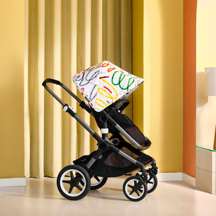 Bugaboo Fox 3 sun canopy Art of Discovery WHITE - view 2