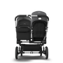 Bugaboo Donkey 3 Duo seat and bassinet stroller grey melange sun canopy, black fabrics, aluminium base - Thumbnail Slide 3 of 5