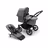 Bugaboo Donkey 5 Mono 2-in-1 stroller black base, grey mélange fabrics, grey mélange sun canopy - Thumbnail Slide 1 of 10