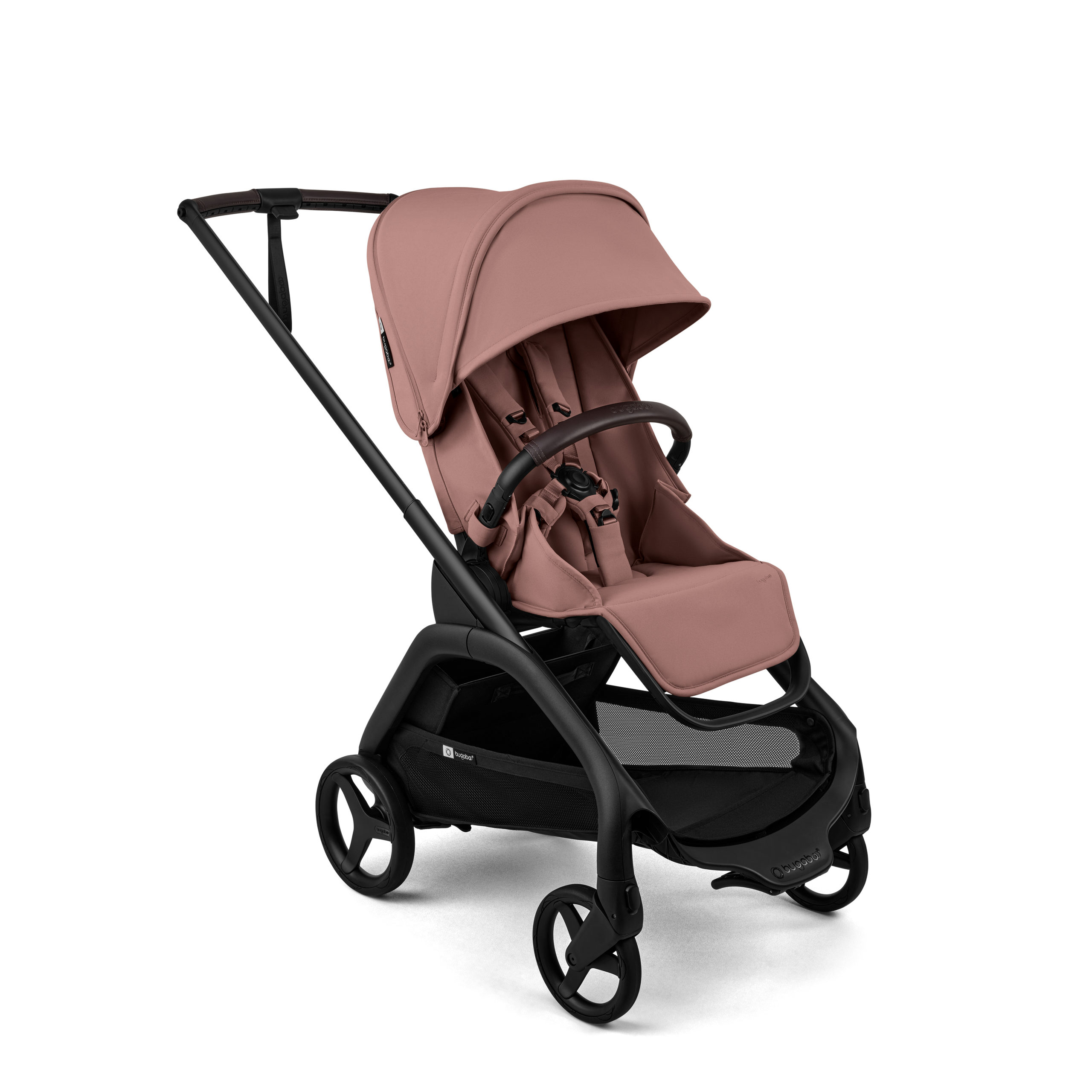 Bugaboo Dragonfly Plus 2-in-1 pushchair black base, dusty pink fabrics, dusty pink sun canopy  - Thumbnail Slide 3 of 11