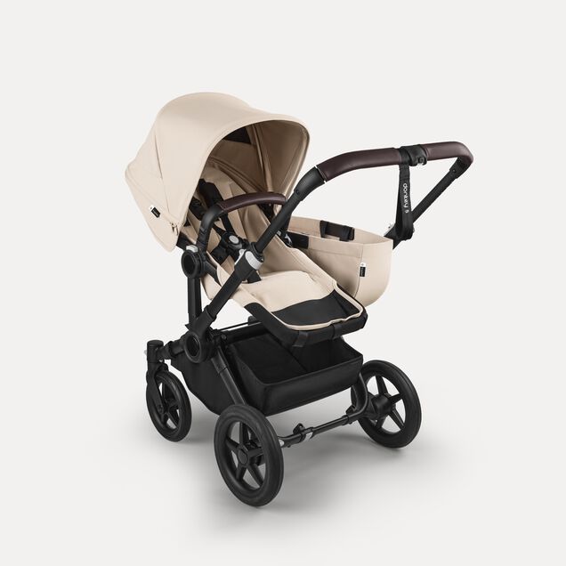 Bugaboo Donkey 5 Mono 2-in-1 stroller black base, desert taupe fabrics, desert taupe sun canopy - Main Image Slide 2 of 12