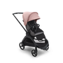 Bugaboo Dragonfly seat stroller with black chassis, grey melange fabrics and morning pink sun canopy. - Thumbnail Slide 1 of 18