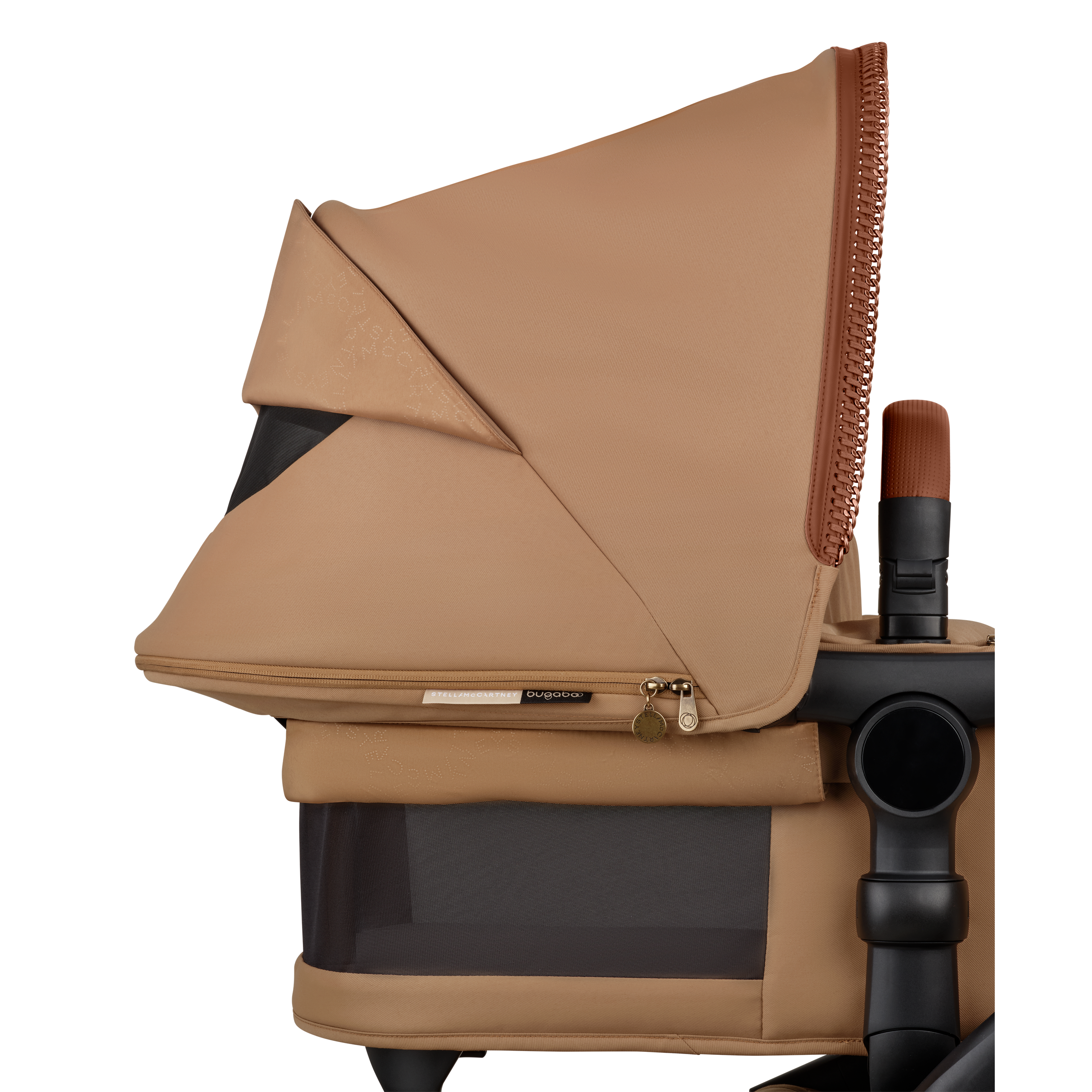 Bugaboo x Stella McCartney Fox 5 Renew 2-in-1 pushchair tobacco brown base, tobacco brown fabrics, tobacco brown sun canopy - Thumbnail Slide 6 of 13