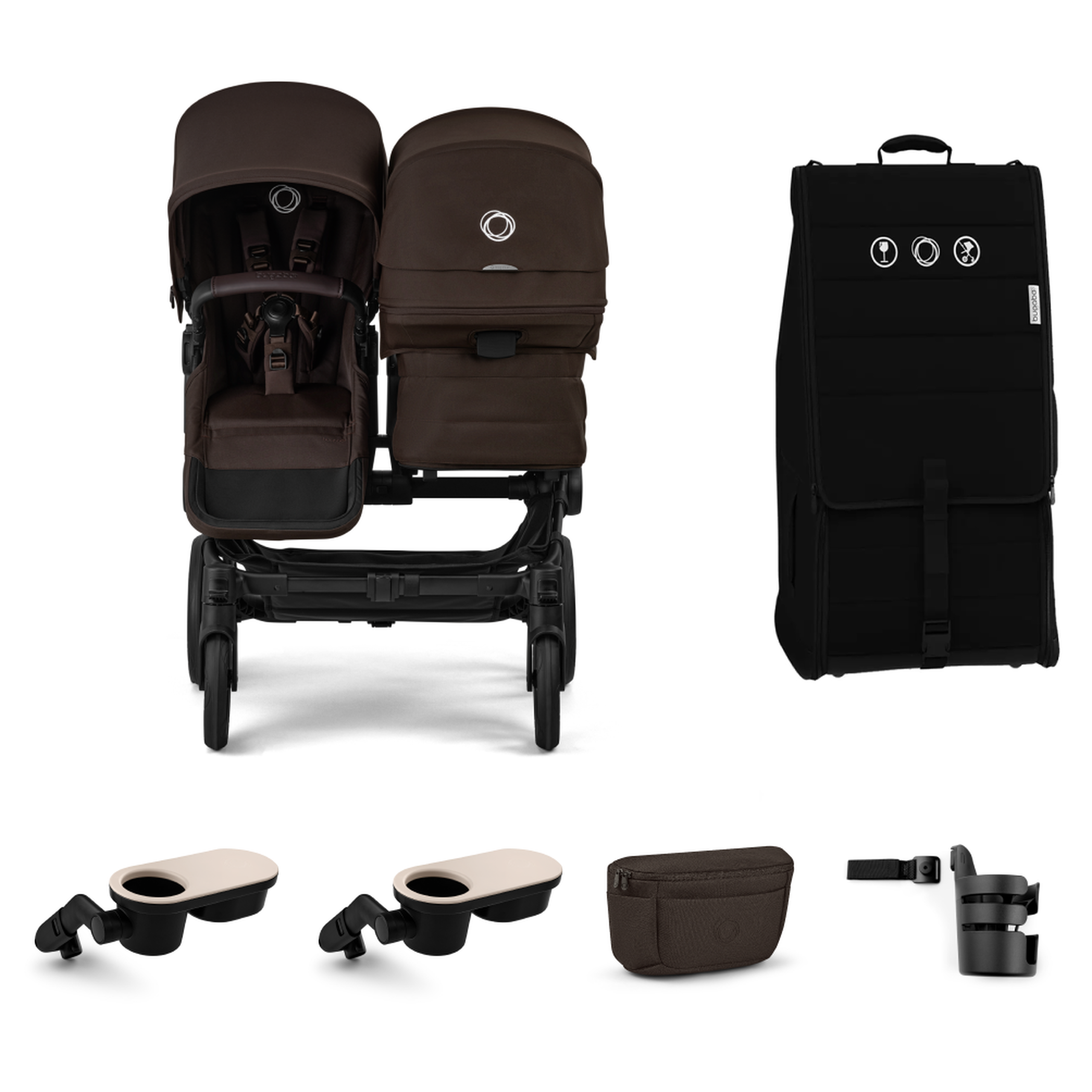 Bugaboo Donkey 6 Double Stroller Travel-ready Bundle - Thumbnail Slide 1 of 6