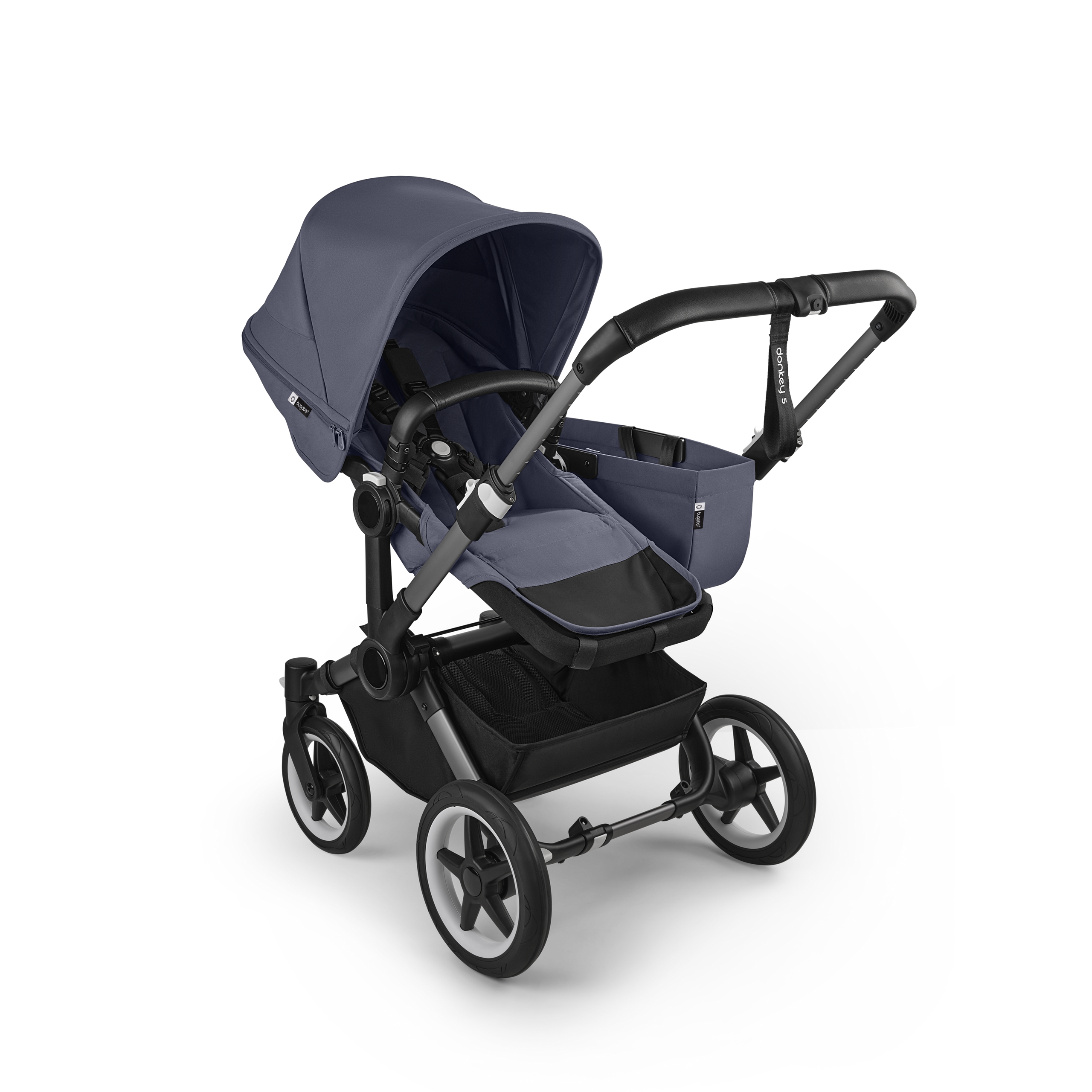 Refurbished Bugaboo Donkey 5 Classic Mono complete UK GRAPHITE/DARK NAVY - Thumbnail Slide 2 of 10