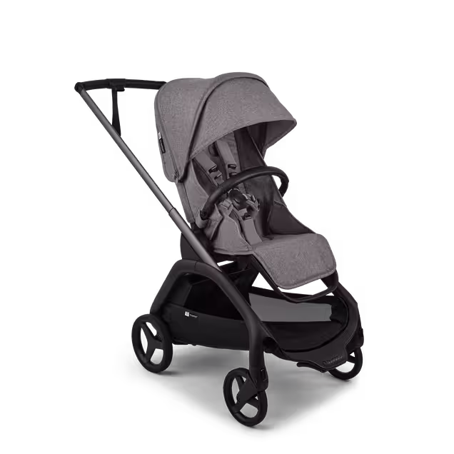 Bugaboo Dragonfly Plus seat stroller graphite base, grey melange fabrics, grey melange sun canopy - Main Image Slide 1 of 11
