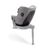 Back view of Bugaboo Owl by Nuna car seat in grey fabrics on the 360 ISOFIX Base, with stability leg extended. - Thumbnail Slide 2 of 11