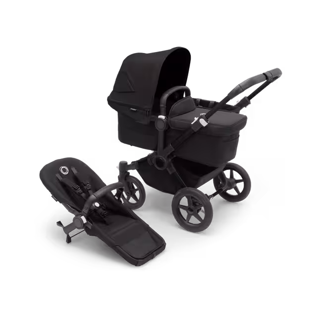Refurbished Bugaboo Donkey 5 Mono complete UK BLACK/MIDNIGHT BLACK-MIDNIGHT BLACK - Main Image Slide 1 of 9