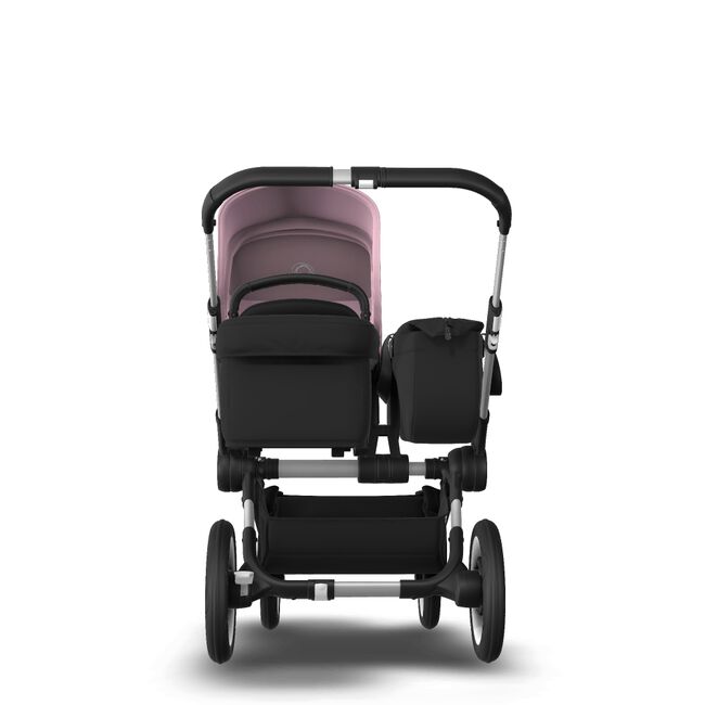 Bugaboo Donkey 3 Mono seat and bassinet stroller soft pink sun canopy, black fabrics, aluminium base - Main Image Slide 3 van 10