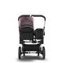Bugaboo Donkey 3 Mono seat and bassinet stroller soft pink sun canopy, black fabrics, aluminium base