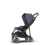 Bugaboo Bee 5 seat stroller steel blue sun canopy, blue melange fabrics, black base - Thumbnail Modal Image Slide 4 of 6
