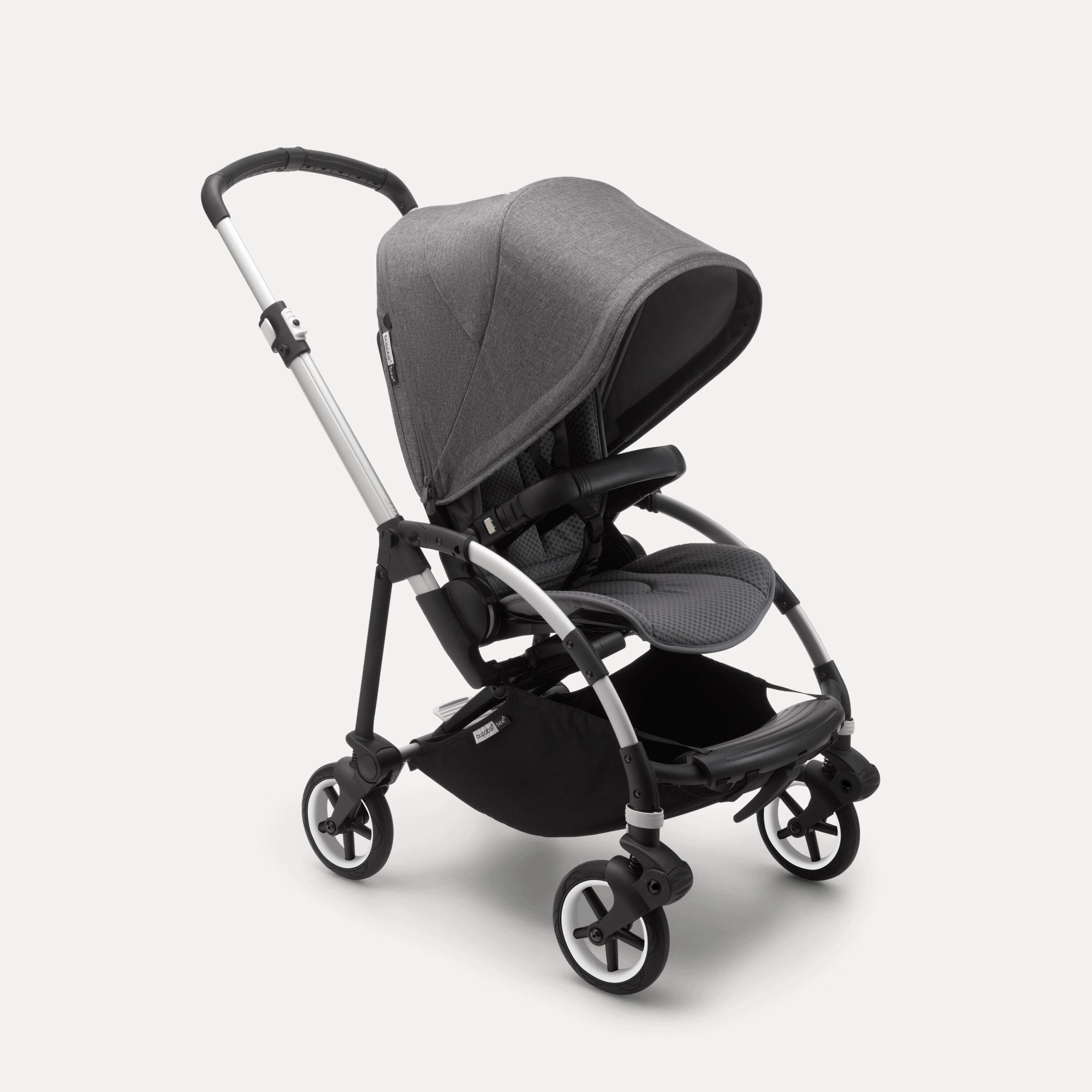 US - B6 bassinet stroller bundle aluminum, grey melange, grey melange - Main Modal Image Slide 2 of 7