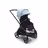 Bugaboo Dragonfly seat stroller with black chassis, midnight black fabrics and skyline blue sun canopy. - Thumbnail Slide 1 of 16