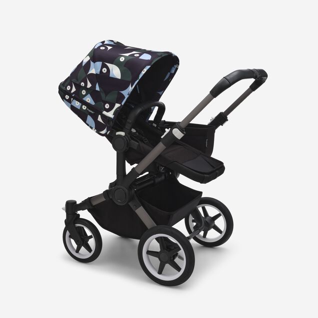 Bugaboo Donkey 5 sun canopy Animal Explorer GREEN/ LIGHT BLUE  - Main Image Slide 3 of 3