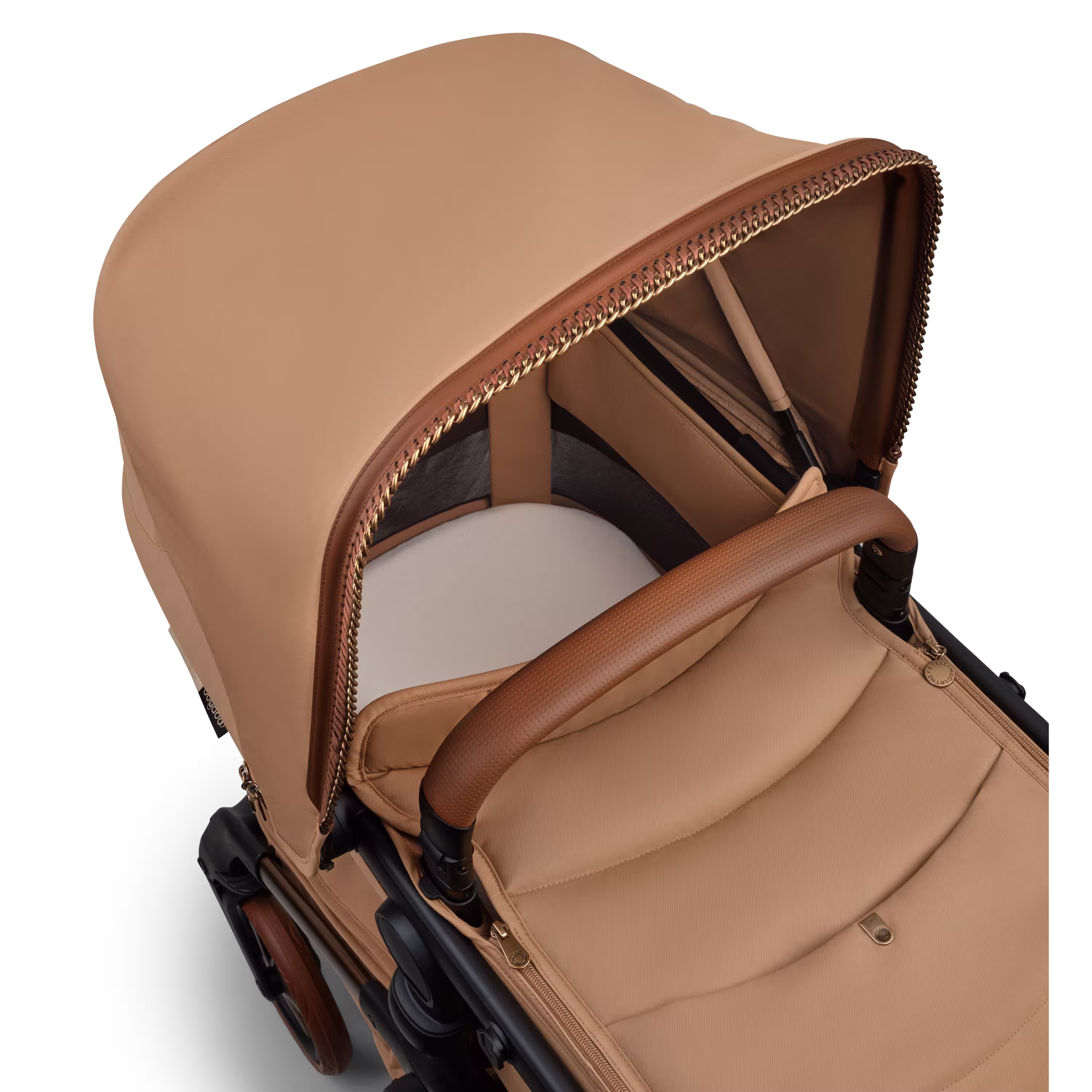 Bugaboo x Stella McCartney Fox 5 Renew 2-in-1 stroller tobacco brown base, tobacco brown fabrics, tobacco brown sun canopy - Main Modal Image Slide 11 of 13