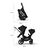 Dimensions of the Bugaboo Kangaroo 2-in-1 tandem stroller. Folded dimensions: 96 x 69 cm. In-use dimensions: 121 x 123 cm. - Thumbnail Slide 13 of 18