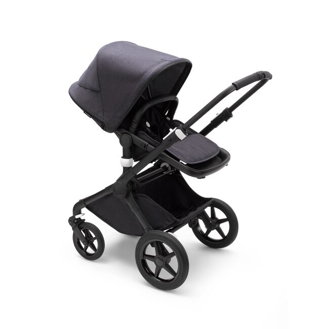 Bugaboo Fox 3 seat stroller with black frame, mineral black fabrics, and mineral black sun canopy. - Main Image Slide 13 of 15