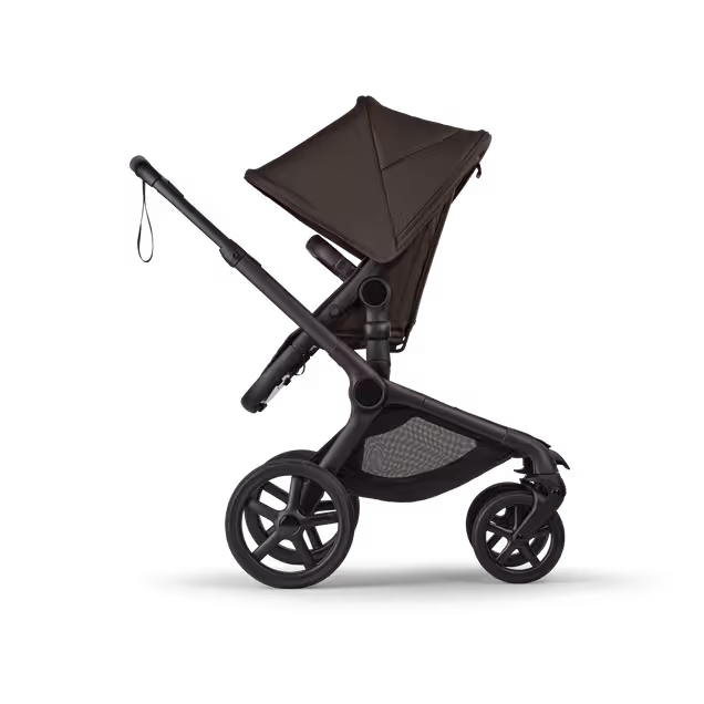 Bugaboo Fox 5 Renew 2-in-1 stroller black base, cocoa brown fabrics, cocoa brown sun canopy - Main Image Slide 3 of 12
