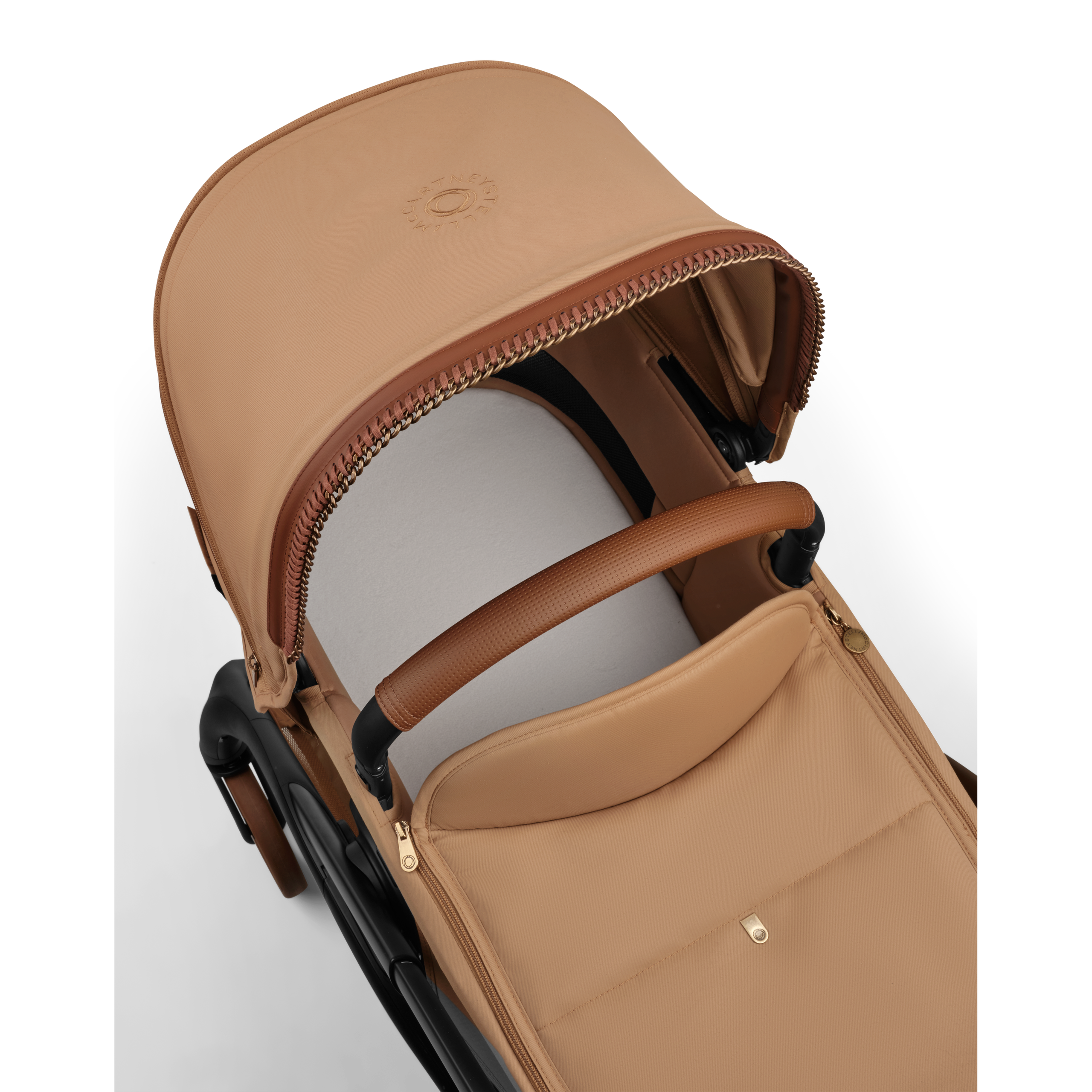 Bugaboo x Stella McCartney Dragonfly Plus 2-in-1 pushchair tobacco brown base, tobacco brown fabrics, tobacco brown sun canopy - Thumbnail Slide 11 of 12