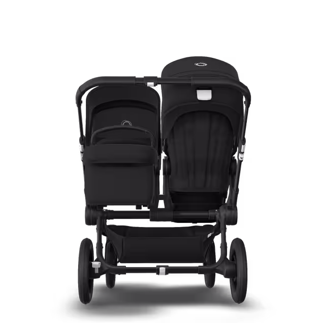 Bugaboo Donkey 3 Duo seat and bassinet stroller black sun canopy, black fabrics, black base - Main Image Slide 3 of 5