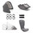 Bugaboo Bee5 Classic style set complete AU GREY MELANGE - Thumbnail Slide 1 of 1