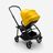 Bugaboo Bee 6 bassinet and seat stroller lemon yellow sun canopy, grey mélange fabrics, black base - Thumbnail Slide 1 of 2